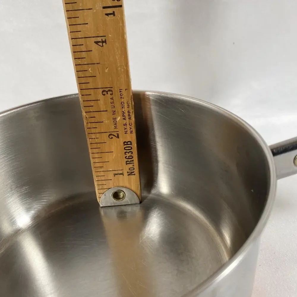 Revere Ware 1 Qt Quart Copper Bottom Sauce Pan, Lid Clinton 96 g Stainless Steel